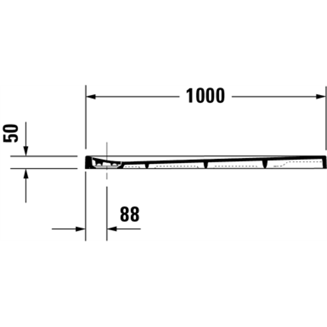 Duravit Stonetto Plato de ducha, Rectangular - 720147