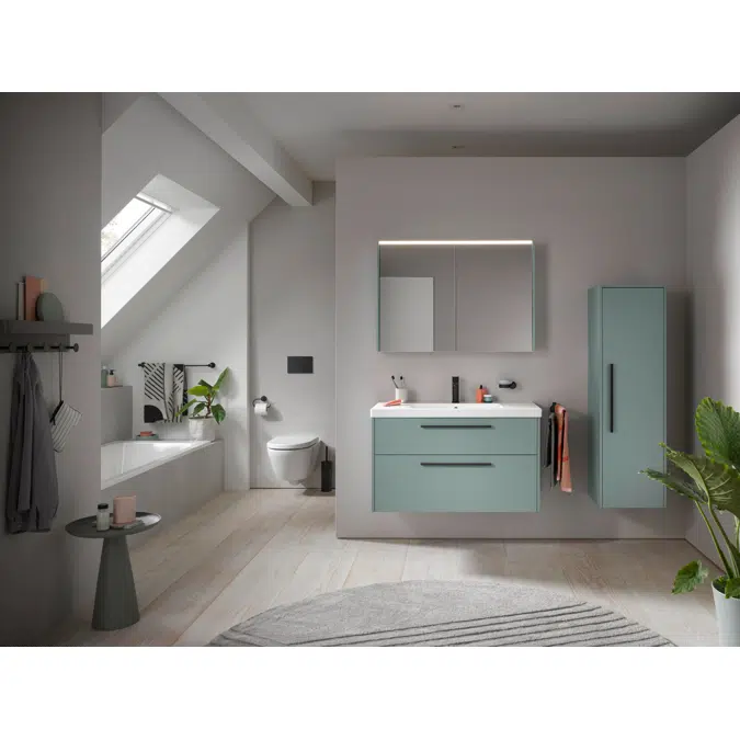 D-Code Wall-mounted toilet Compact White High Gloss 480 mm - 221109