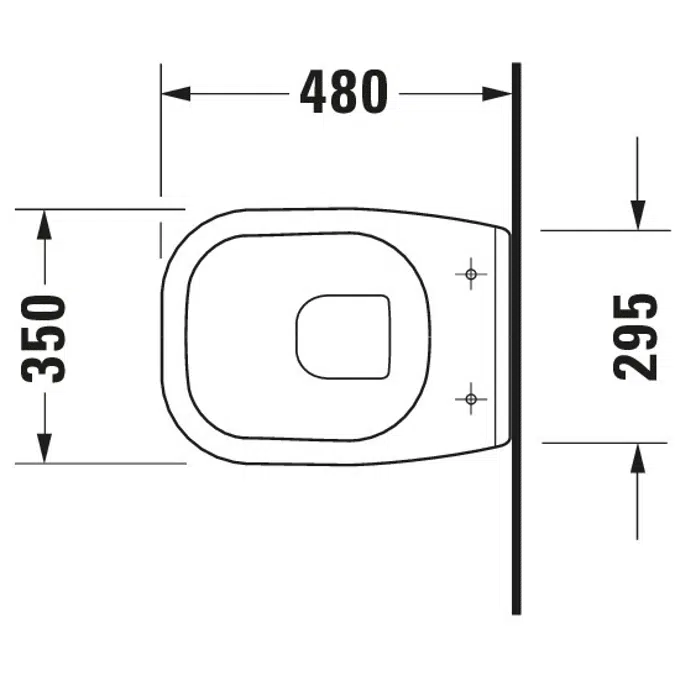 D-Code Wall-mounted toilet Compact White High Gloss 480 mm - 221109