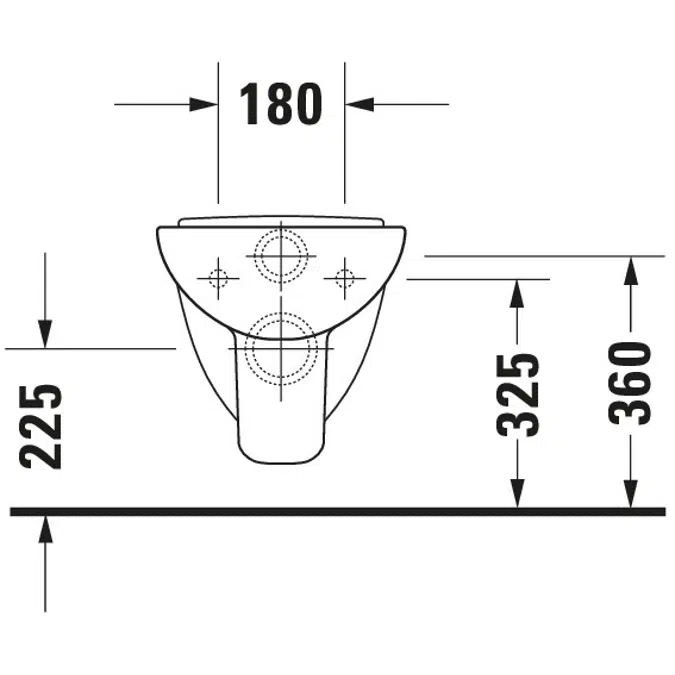 D-Code Wall-mounted toilet Compact White High Gloss 480 mm - 221109