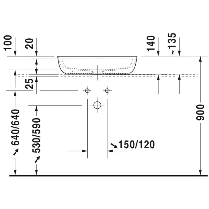 Duravit Luv Lavabo sobre encimera - 038060