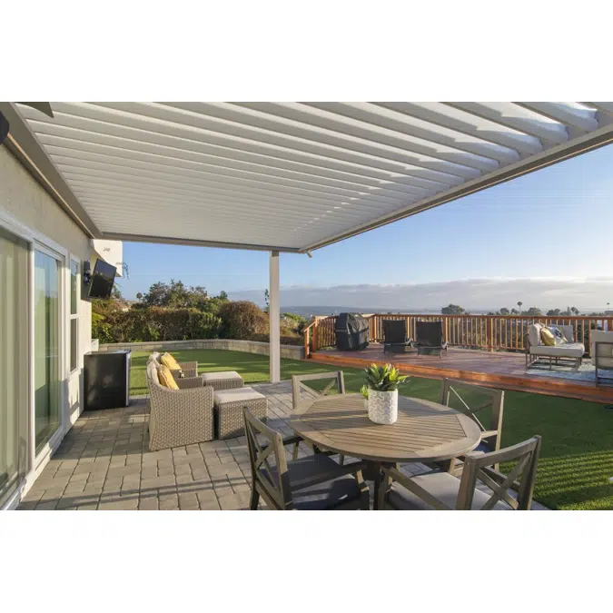 Signature Louvered Roof Pergola Life on the Green