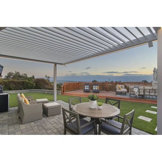 Signature Louvered Roof Pergola Life on the Green