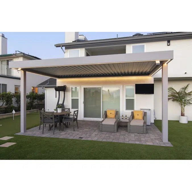 Signature Louvered Roof Pergola Life on the Green