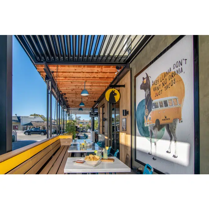 Signature Louvered Roof Pergola Festive Vibe