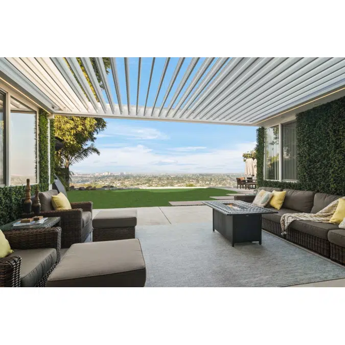 Signature Louvered Roof Pergola Relaxing View