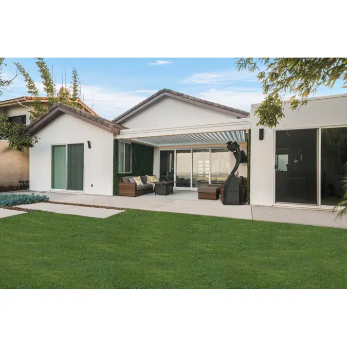 Signature Louvered Roof Pergola Relaxing View