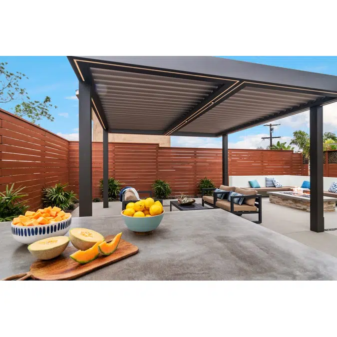 Signature Louvered Roof Pergola Patio Party