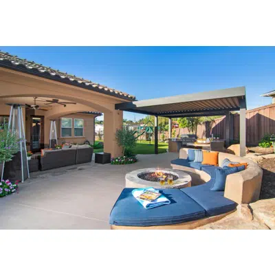 Image for Signature Louvered Roof Pergola Family Fun