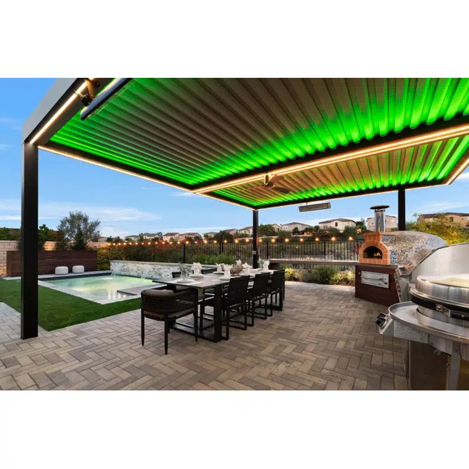 Signature Louvered Roof Pergola Entertaining Outdoors