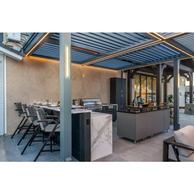 Signature Louvered Roof Pergola Courtyard