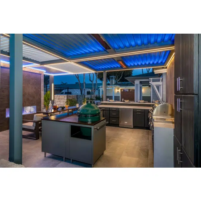 Signature Louvered Roof Pergola Courtyard