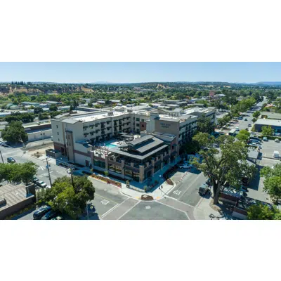 Image for Solace Louvered Roof Pergola Skyline Dining