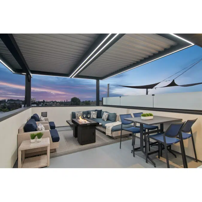 Signature Louvered Roof Pergola Rooftop Vista