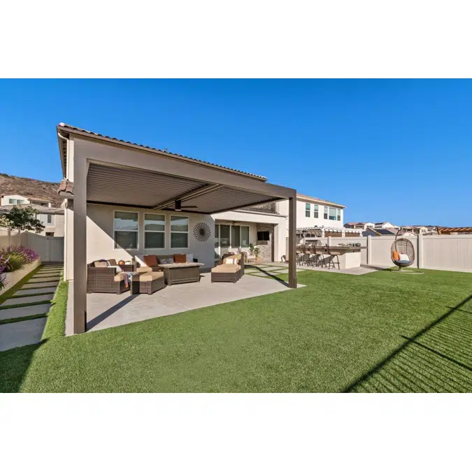 Signature Louvered Roof Pergola Backyard Beauty