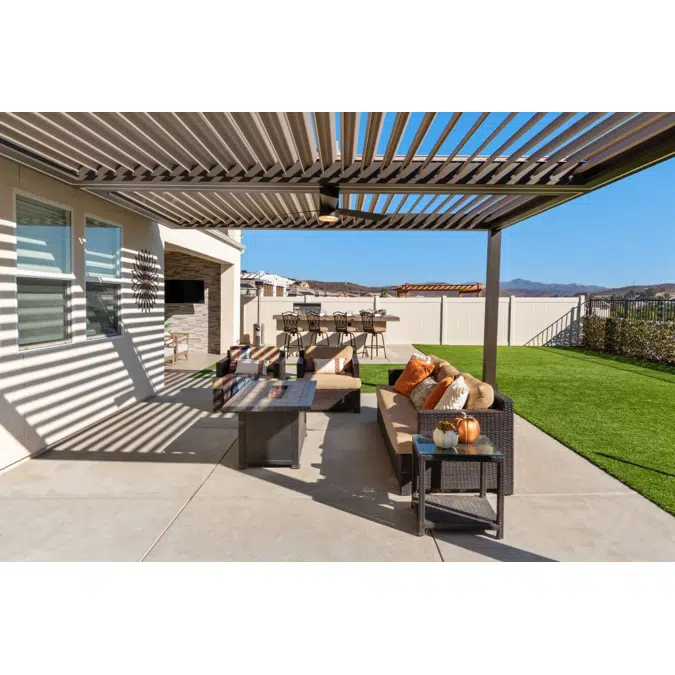 Signature Louvered Roof Pergola Backyard Beauty
