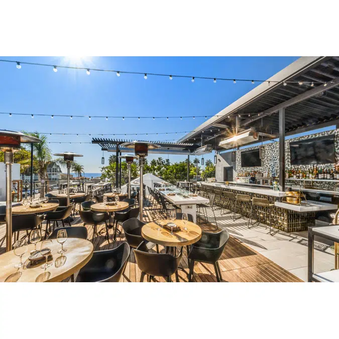 Signature Louvered Roof Pergola Rooftop Happy Hour