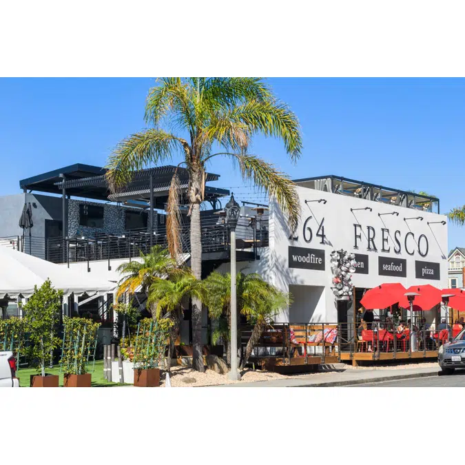 Signature Louvered Roof Pergola Rooftop Happy Hour