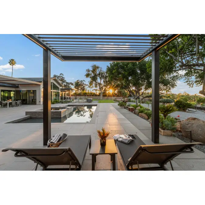 Signature Louvered Roof Pergola Tranquil Trio