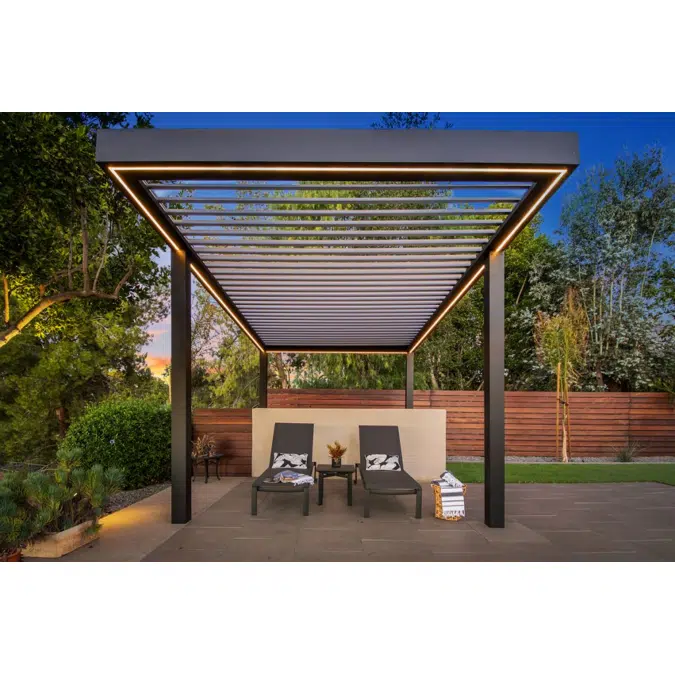 Signature Louvered Roof Pergola Tranquil Trio