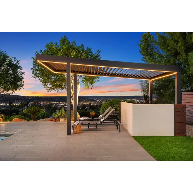 Signature Louvered Roof Pergola Tranquil Trio