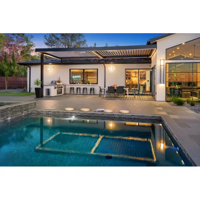 Signature Louvered Roof Pergola Tranquil Trio