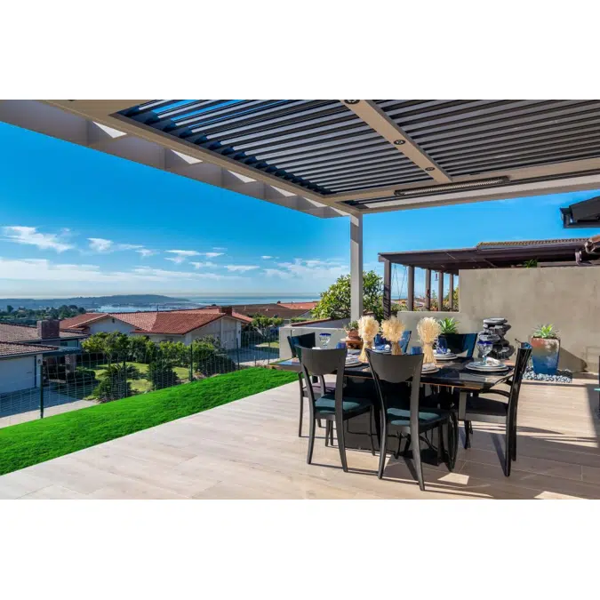Signature Louvered Roof Pergola Modern Eclectic