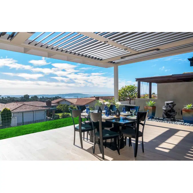 Signature Louvered Roof Pergola Modern Eclectic