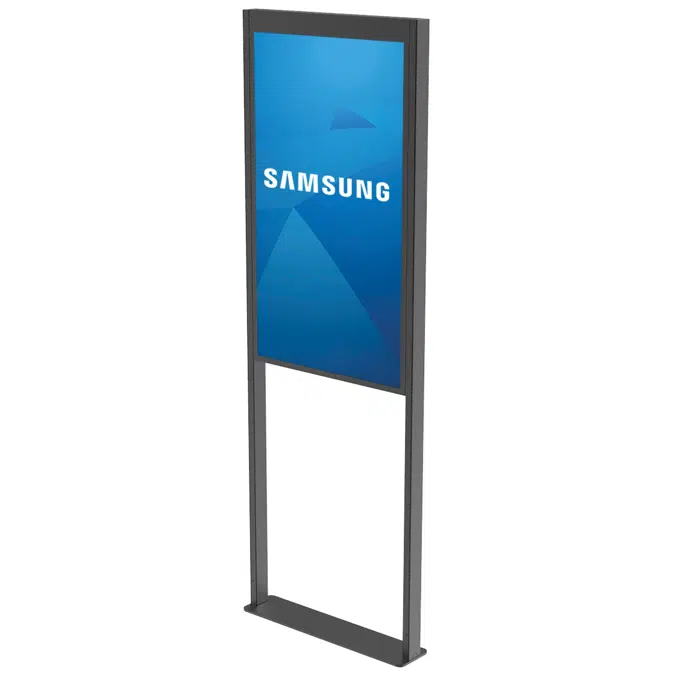 Floor Window Display Mount for Samsung OM55N-D Double-Sided Display