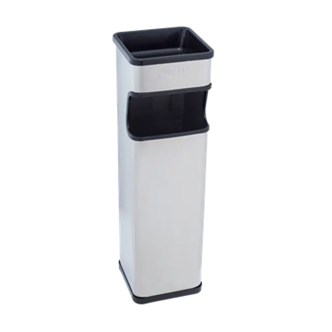 BIM objects - Free download! Square litter bin with ashtray | BIMobject