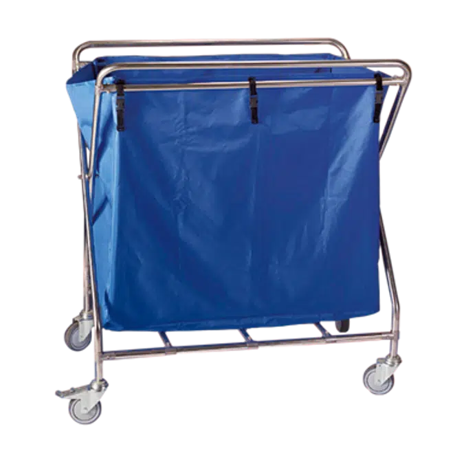 BIM objects - Free download! Large X frame metallic trolley, inox steel ...