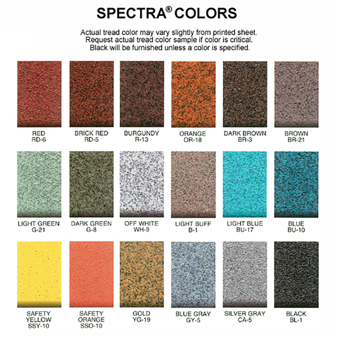 Type WP4C Spectra® Nosings, Profiles for New Concrete Stairs