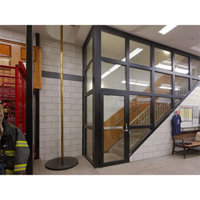 Fireframes® Heat Barrier Series-Curtain Door DBL Egress Pair with Meeting Style
