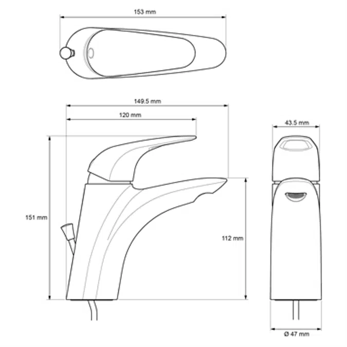 Mira Comfort Monobloc Basin Mixer