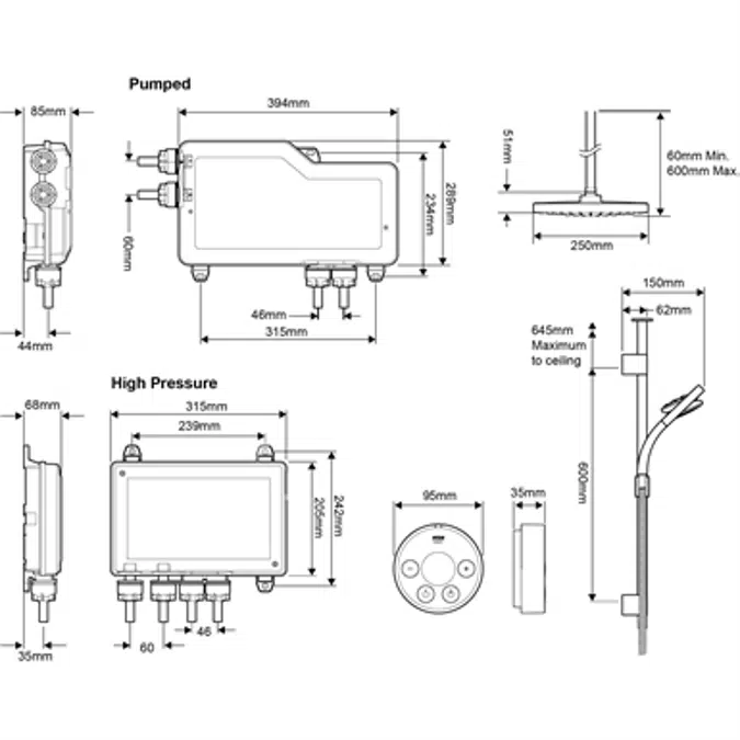 Mira Platinum Dual Ceiling Fed - High Pressure Combi Boiler