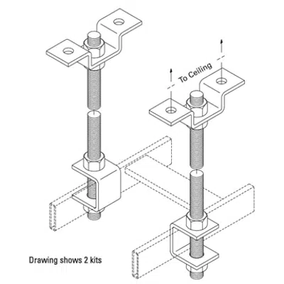 Obrázek pro Threaded Ceiling Kit