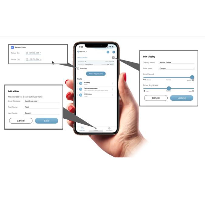 BIM objects Free download! Rise Ticker Mobile App (Stock Tickers