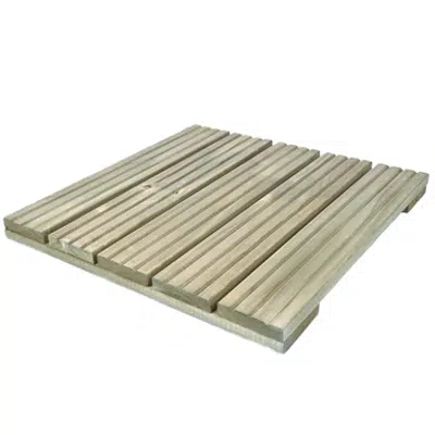 Wooden decking tile 500x500x40 mm图像