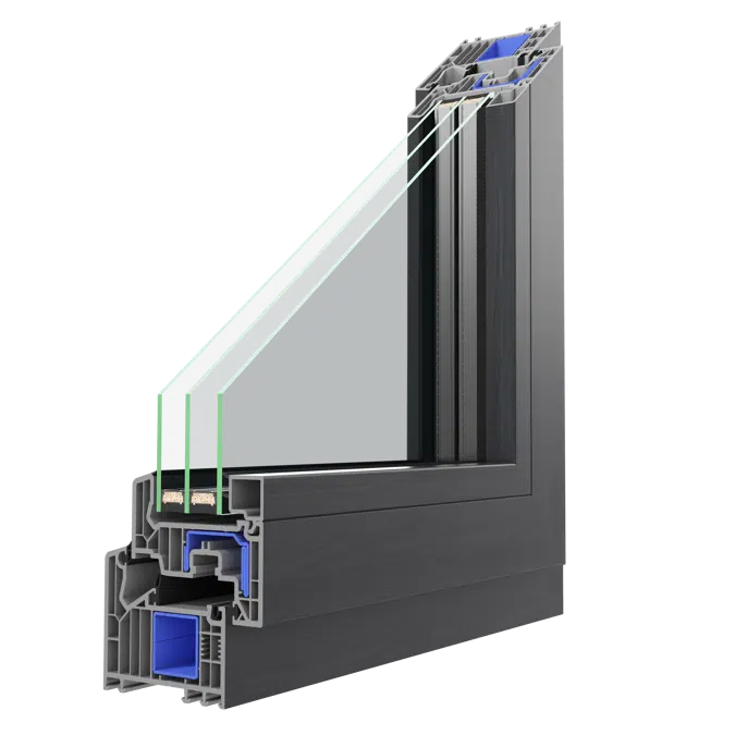 OKNOPLAST window PAVA, single-sash balcony window with a low threshold Win Step