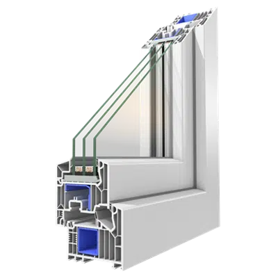 Image for OKNOPLAST window WINERGETIC STANDARD, double-sash window - fixed mullion