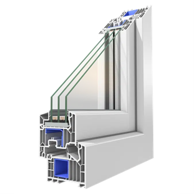 OKNOPLAST window WINERGETIC STANDARD, double-sash window - fixed mullion