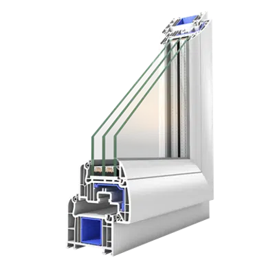 изображение для OKNOPLAST window PROLUX, double-sash balcony window with a low threshold Win Step - movable central mullion