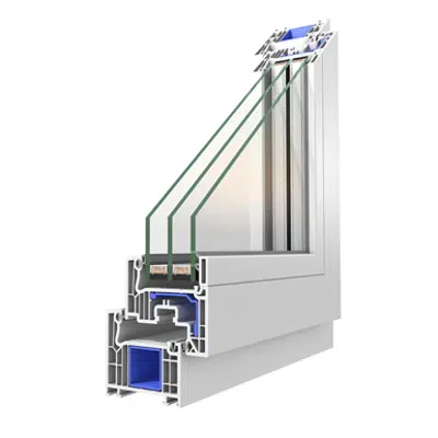 Immagine per OKNOPLAST window PIXEL, double-sash balcony window with a low threshold Win Step - fixed mullion