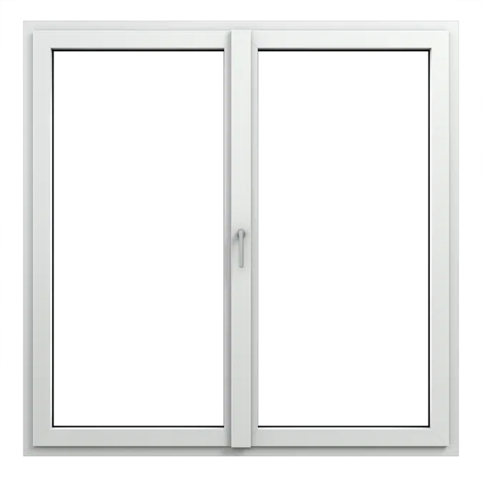 OKNOPLAST window PILAR, double-sash balcony window with a low threshold Win Step - movable central mullion