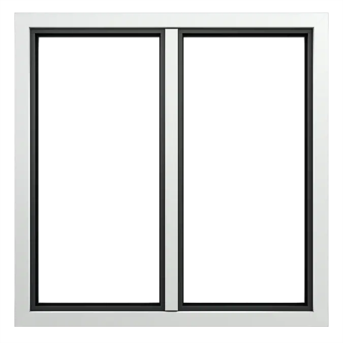 OKNOPLAST window PILAR, double-sash balcony window with a low threshold Win Step - movable central mullion