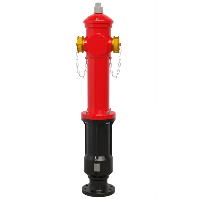 66/D DRY BARREL PILLAR HYDRANT STYLE EUR - DN 100 X 2 OUTLETS - BRASS CAPS图像