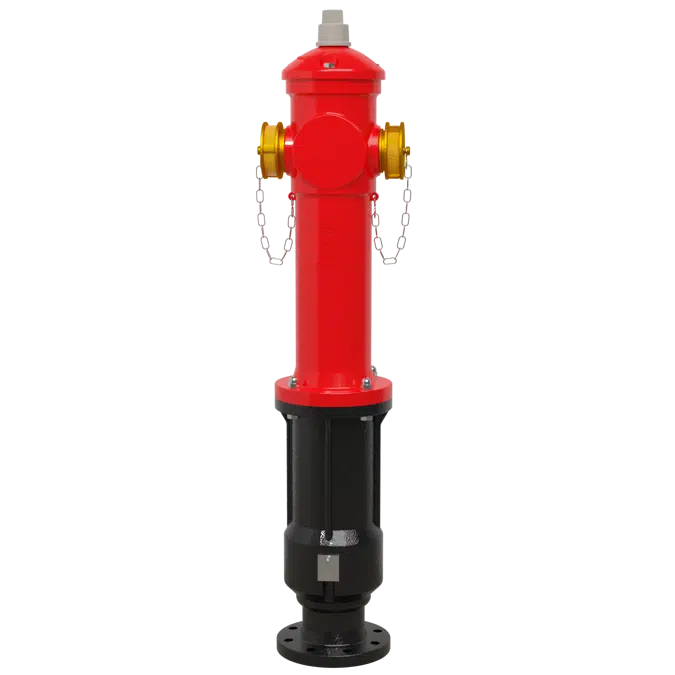 66/D DRY BARREL PILLAR HYDRANT STYLE EUR - DN 100 X 2 OUTLETS - BRASS CAPS