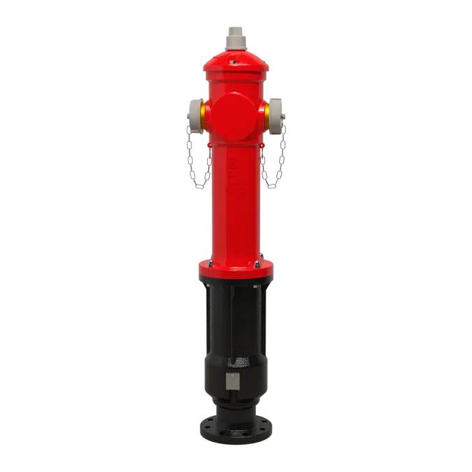 66/D DRY BARREL PILLAR HYDRANT STYLE EUR - DN 100 X 2 OUTLETS - ALUMINUM CAPS