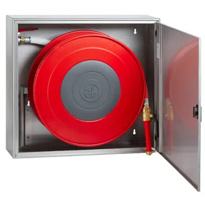 imagem para 80/316/R SWINGING FIRE HOSE REEL “Murano Collection” STAINLESS STEEL CANBINET - INDUSTRIAL