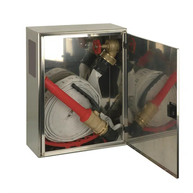 2/VX FIRE HYDRANT WITH LAY-FLAT HOSE "Murano" INDOOR/RECESSED - STAINLESS STEEL